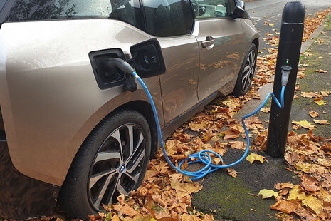Electric vehicle with charger