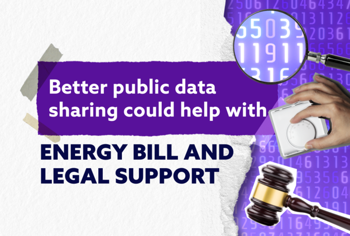 Better public data sharing could help with energy bill and legal support.