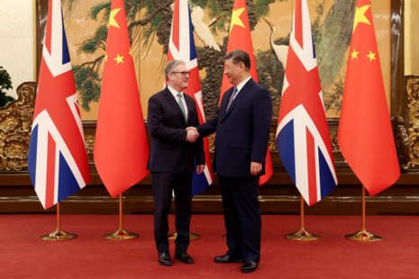 Prime Minister Keir Starmer meets China’s President Xi Jinping for a bilateral meeting at the Great Hall of the People. Picture by Simon Dawson / No 10 Downing Street