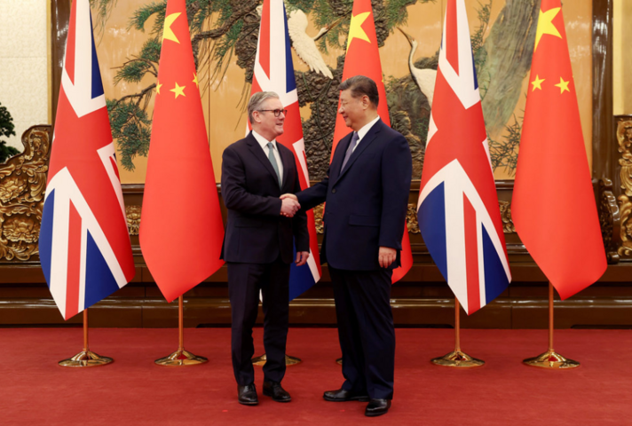 Prime Minister Keir Starmer meets China’s President Xi Jinping for a bilateral meeting at the Great Hall of the People. Picture by Simon Dawson / No 10 Downing Street