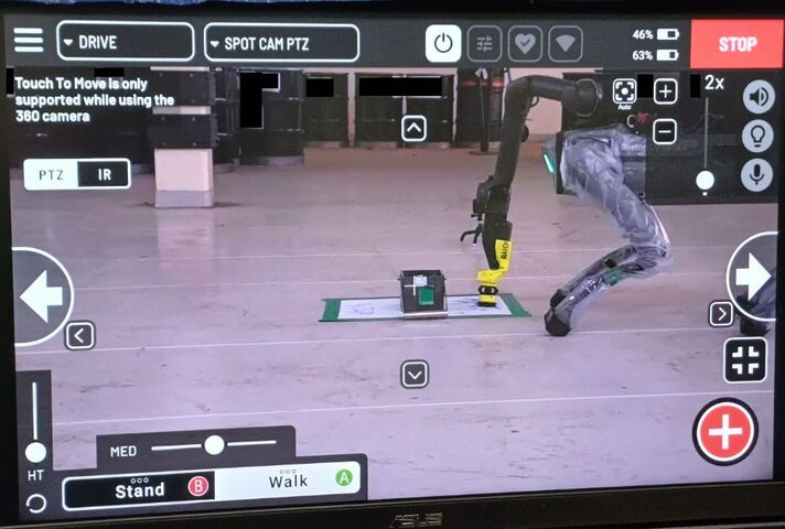 Quadruped robot carrying out decommissioning 