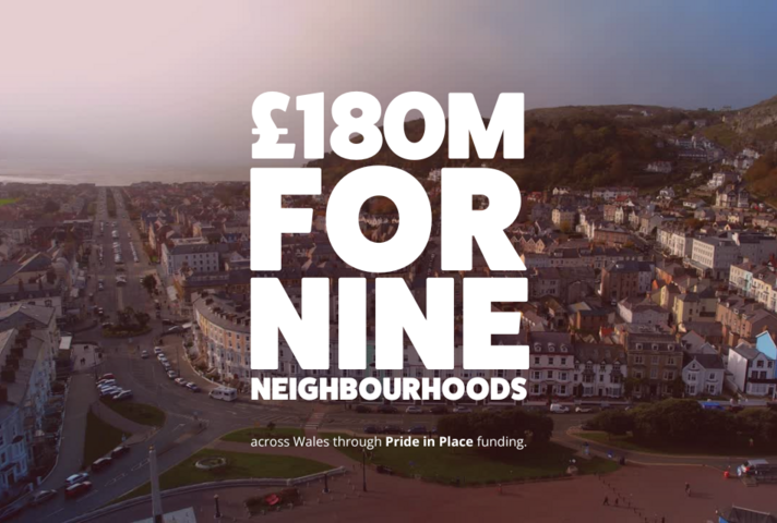 £180m for nine neighbourhoods across Wales through Pride in Place funding.