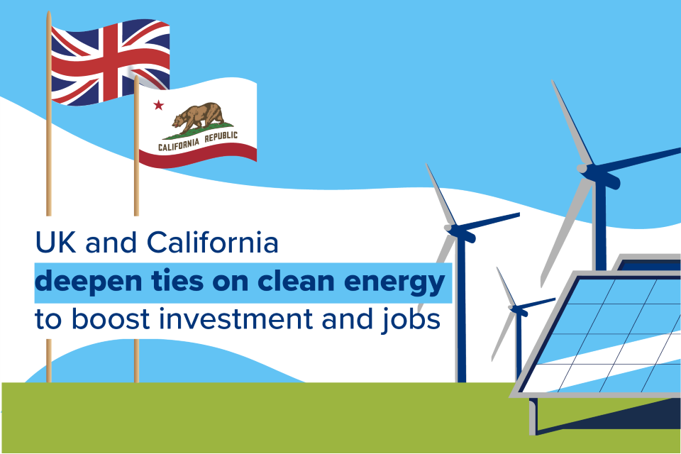 UK and California deepen ties on clean energy to boost investment