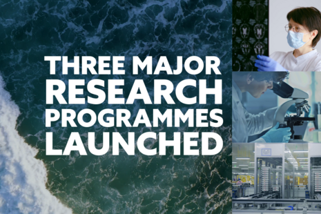 3 major research programmes launched.