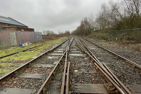 The track at the crossover immediately after the incident.