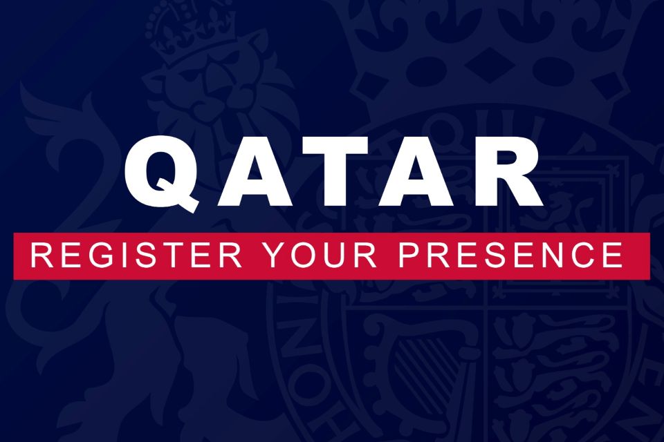 Register your presence with the UK government