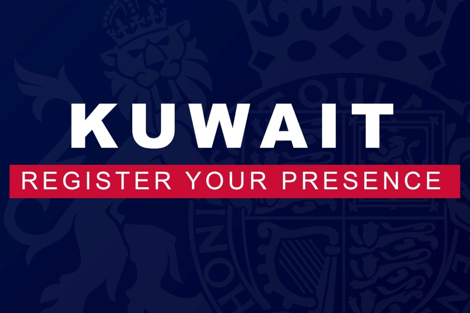 Register your presence with the UK government 