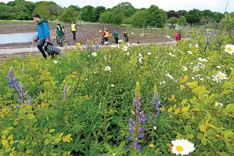 Community group maintaining a  local flood risk asset