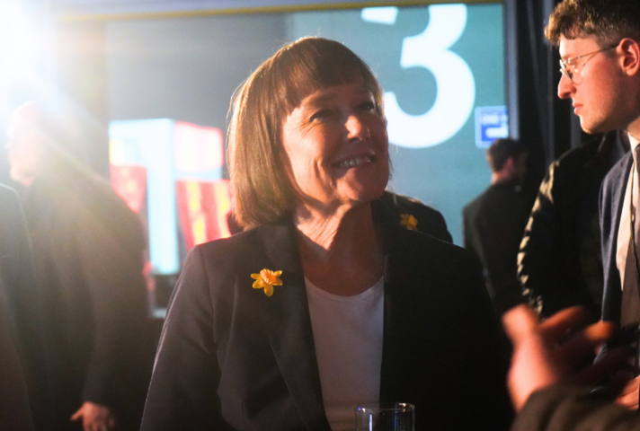 Welsh Secretary Jo Stevens at the Wales Office's St David's Day reception held at Bad Wolf Studios, Cardiff.