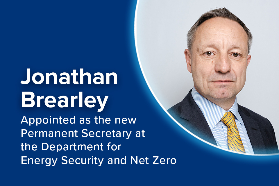 New Permanent Secretary appointed at the Department for Energy Security and Net Zero