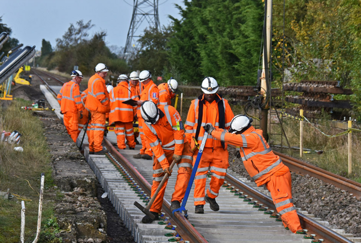 Rail workers