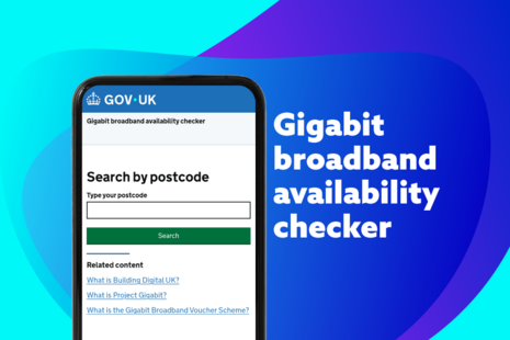 Gigabit broadband availability checker.