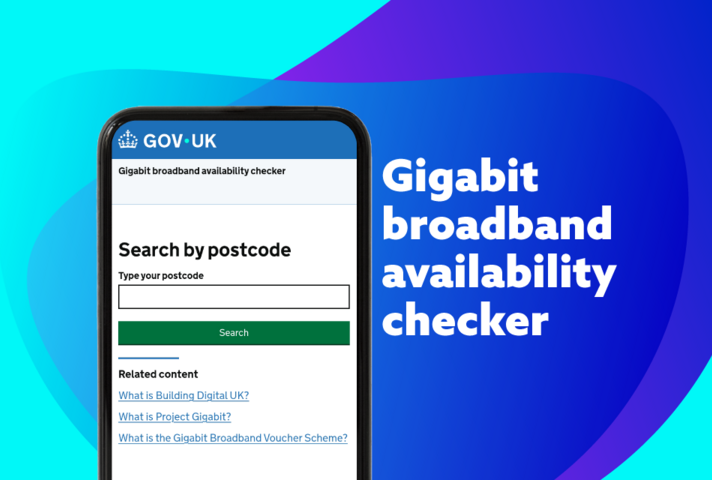 Gigabit broadband availability checker.
