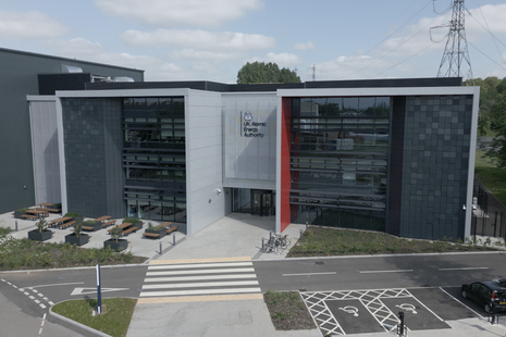 The front of the UKAEA-Eni Tritium Loop Facility at Culham Campus.