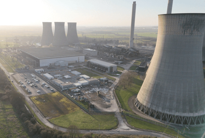 The West Burton power plant site on a sunny day.