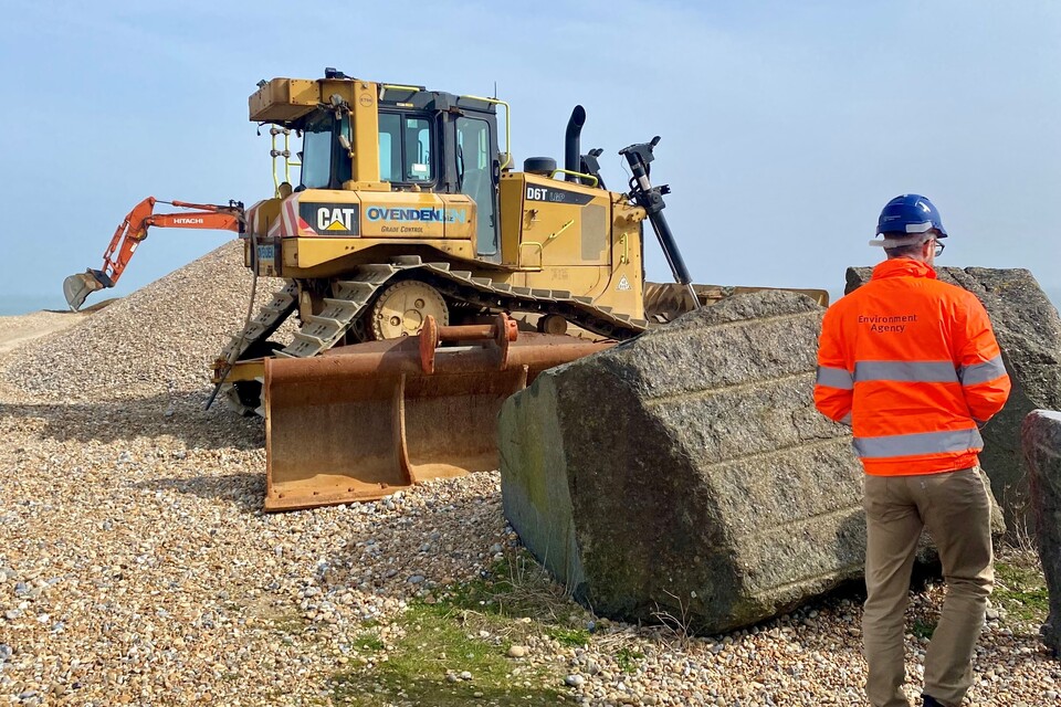 Spring works under way to bolster coastal defences in Sussex