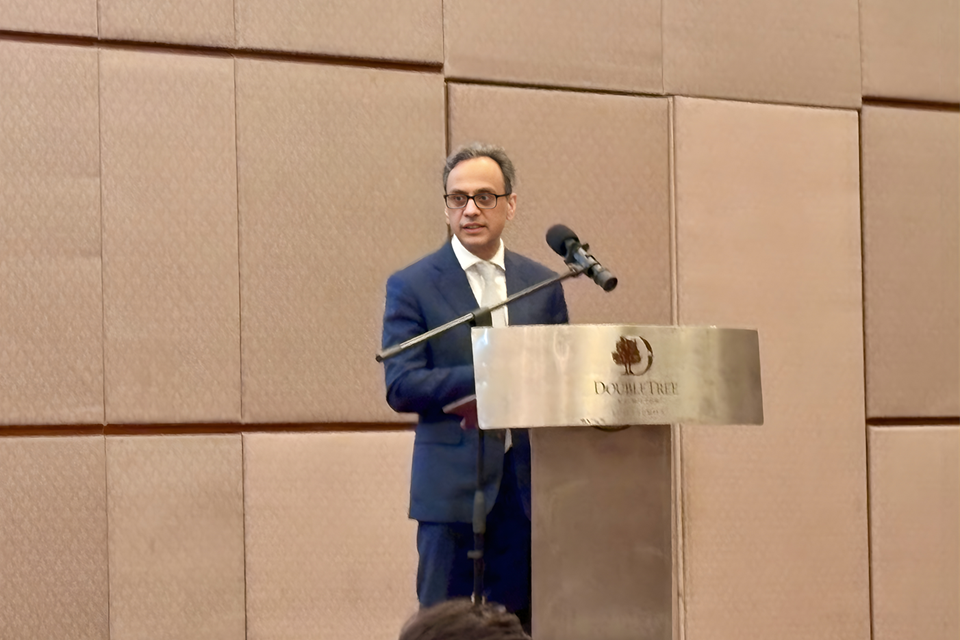 High Commissioner Ajay Sharma CMG delivering his opening remarks.