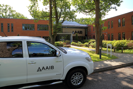 AAIB Deployment vehicle in front of the AAIB offices