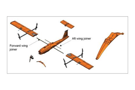 Detailed image of a unmanned aircraft CGT-50 general arrangement