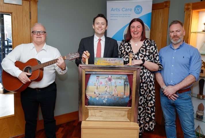 NIO Minister Matthew Patrick during his visit to Arts Care in Belfast