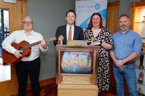 NIO Minister Matthew Patrick during his visit to Arts Care in Belfast