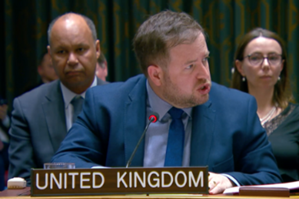 Read ‘We must step up efforts together to safeguard international waterways from disruption: UK statement at the UN Security Council’ article