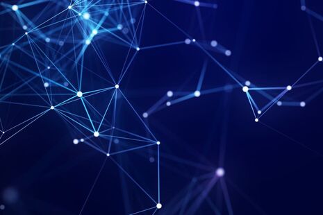 Abstract digital background of points and lines