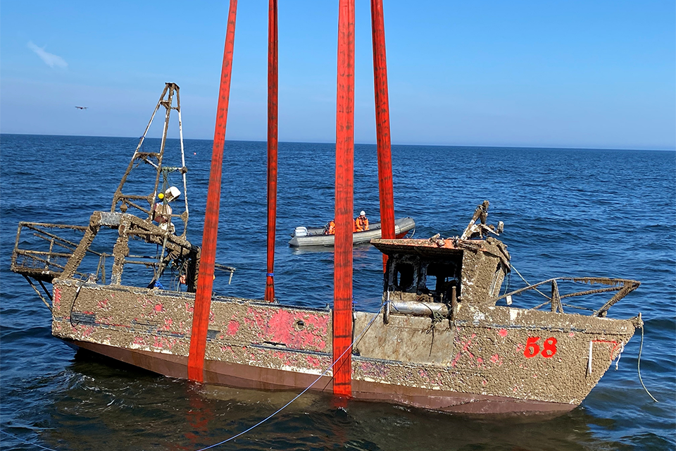 Wreck of Nicola Faith donated to Cranfield University