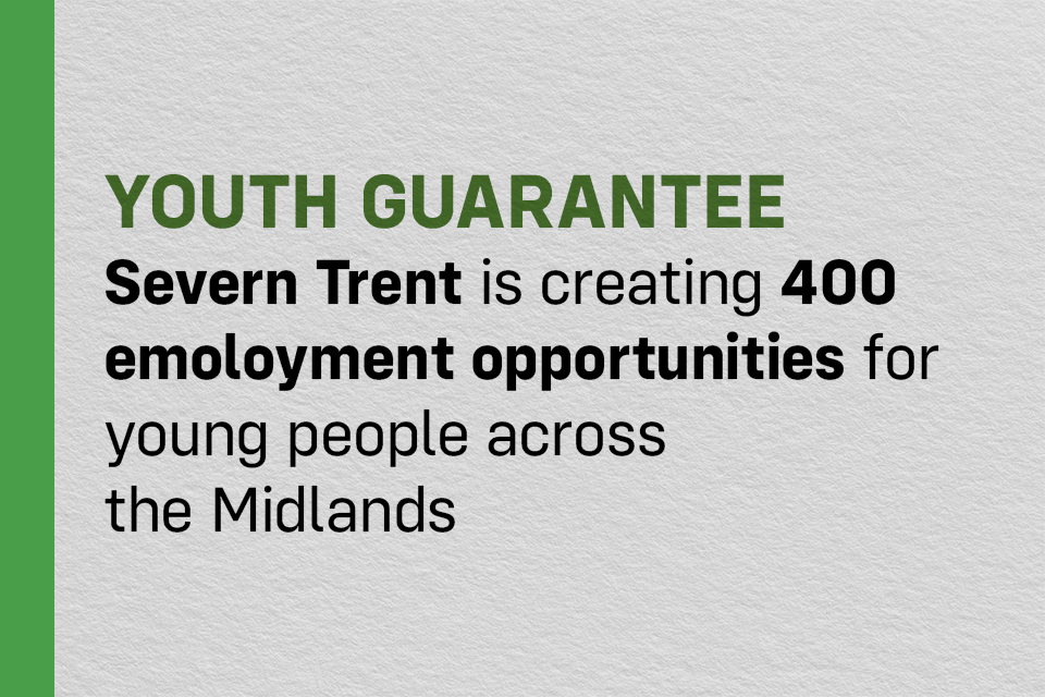 Government turning the tide for young people in the Midlands with jobs backing from Severn Trent