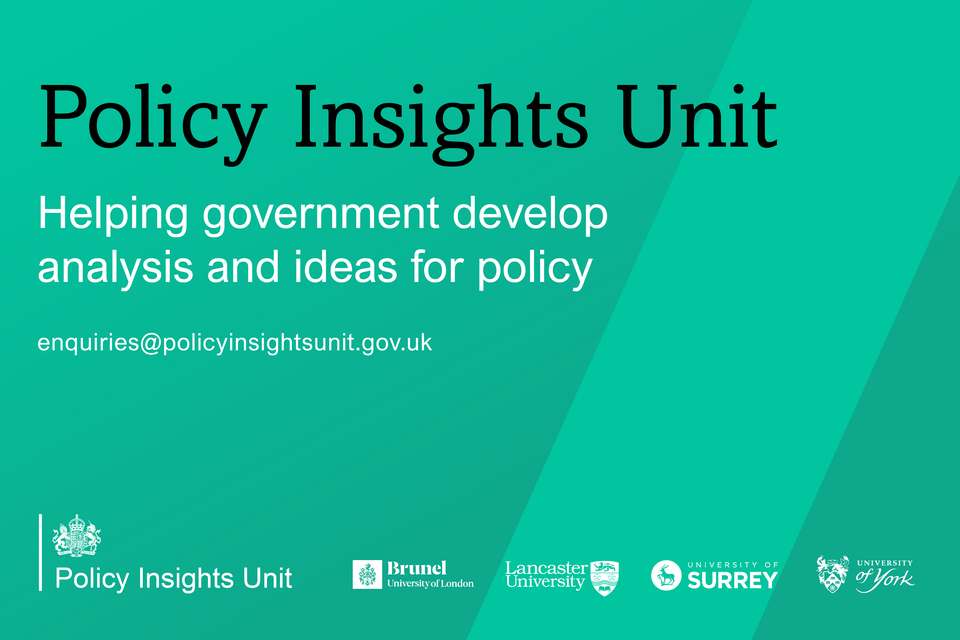 Policy Insights Unit: a new name for our core service
