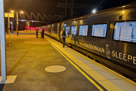 The train involved in the accident at Carstairs station (courtesy of Caledonian Sleeper Limited). 