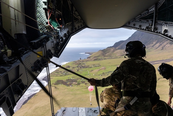 view from the rear of an airplane