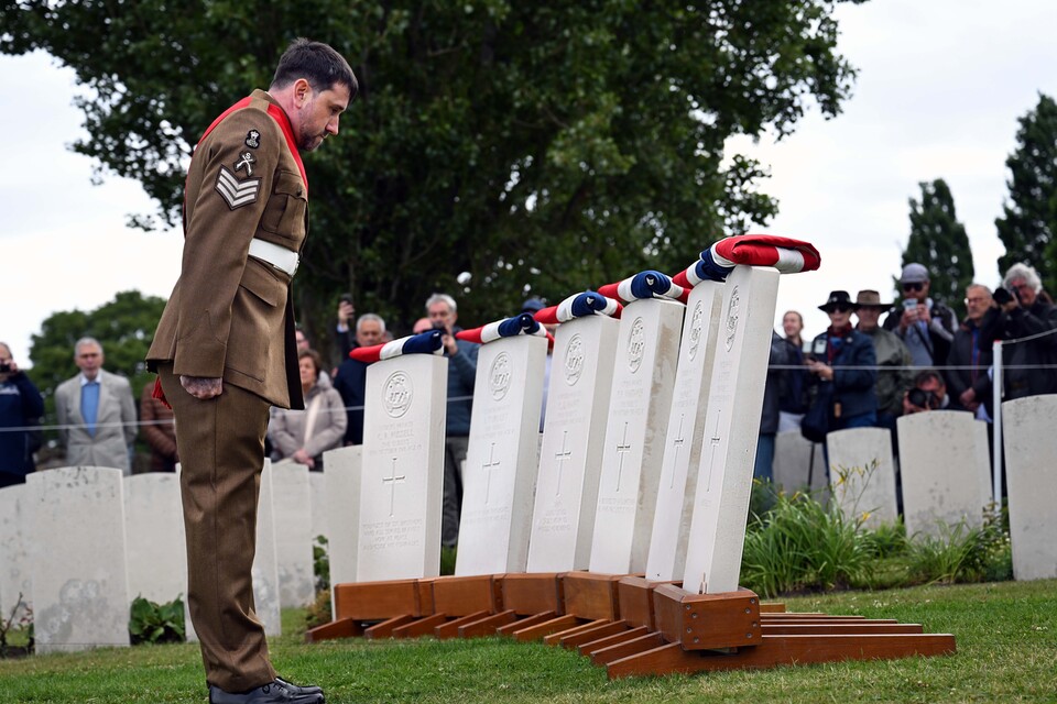Six World War One soldiers buried in Belgium