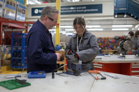 Sellafield Ltd apprentice in training