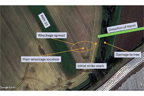 G-TOMX accident site location