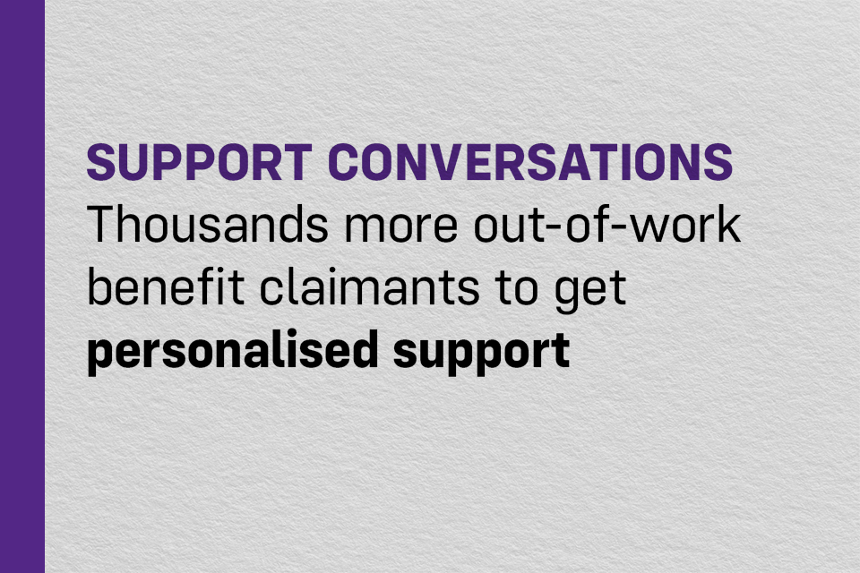 Thousands more out-of-work benefit claimants to get personalised support