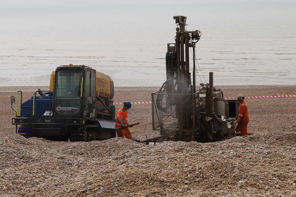 Ground investigations begin between Eastbourne and Pevensey Bay