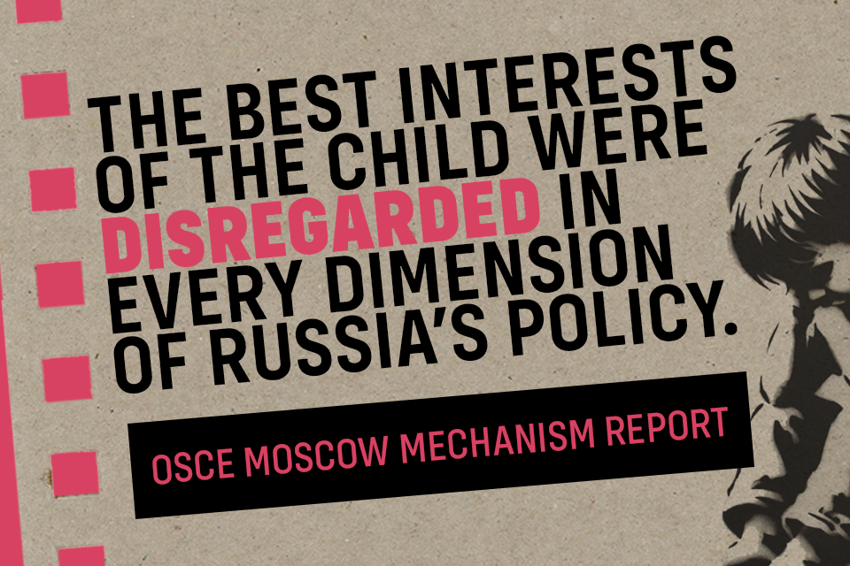 OSCE Moscow Mechanism Report on indoctrination of Ukrainian children: Joint statement, July 2026
