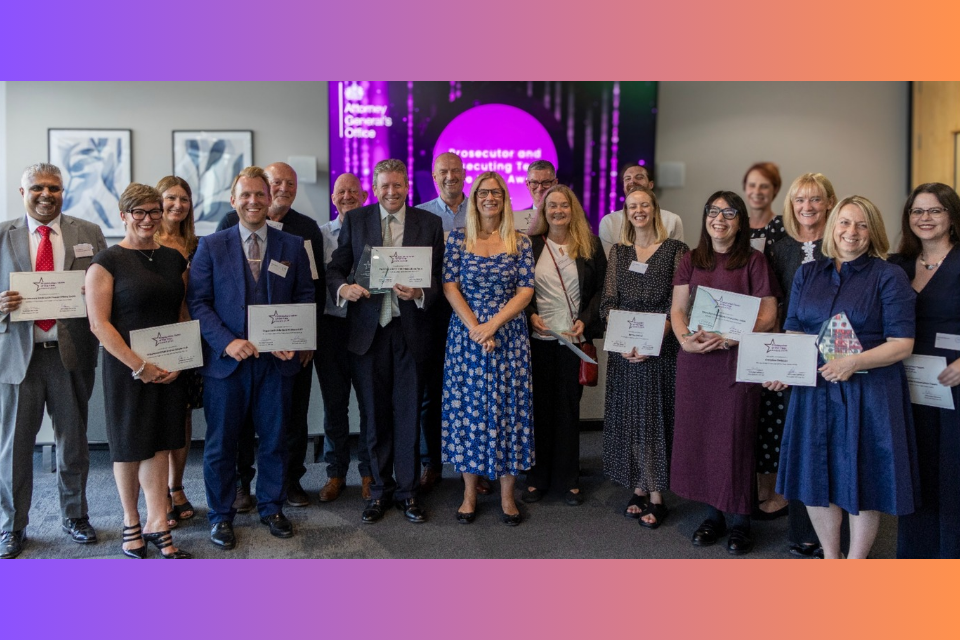 Solicitor General celebrates outstanding prosecutors across Whitehall