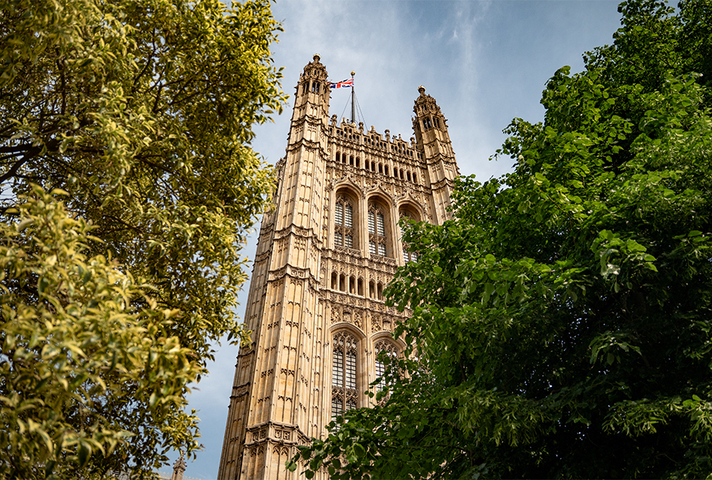 Victoria tower at Palace of Westminster