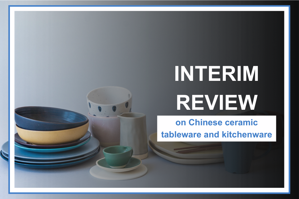TRA to review Chinese ceramic tableware and kitchenware measure