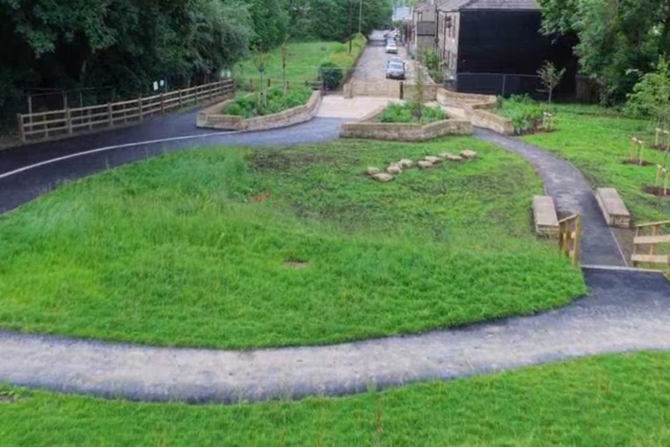 Park transformed after Brighouse flood scheme works