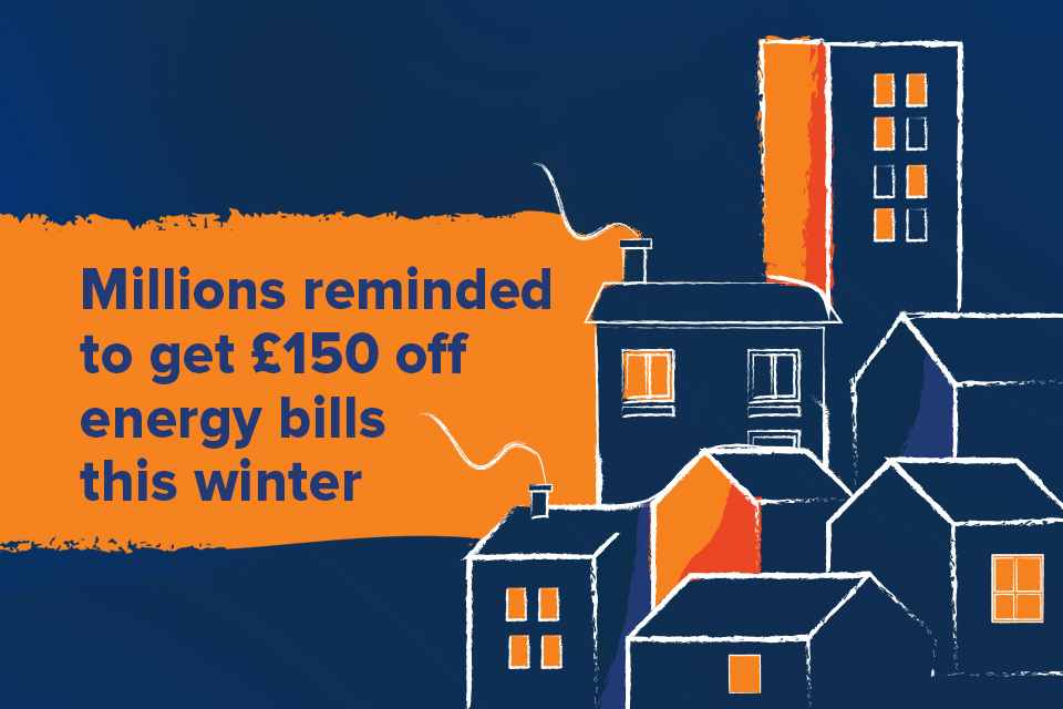 Millions reminded to get £150 off energy bills this winter 