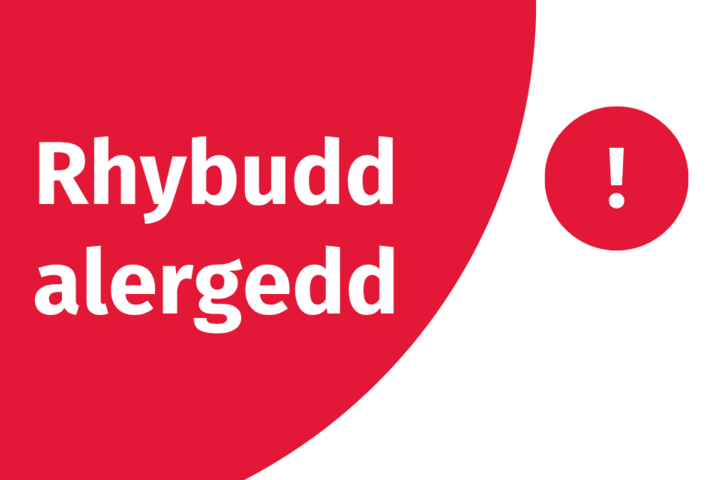 Rhybudd alergedd gan yr ASB