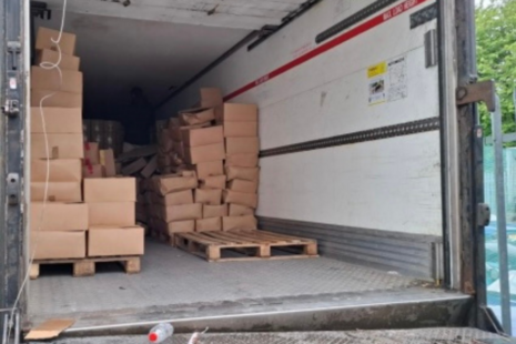 Image of boxes in the back of a van.