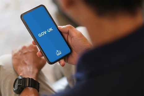 Image of GOV.UK on a mobile phone