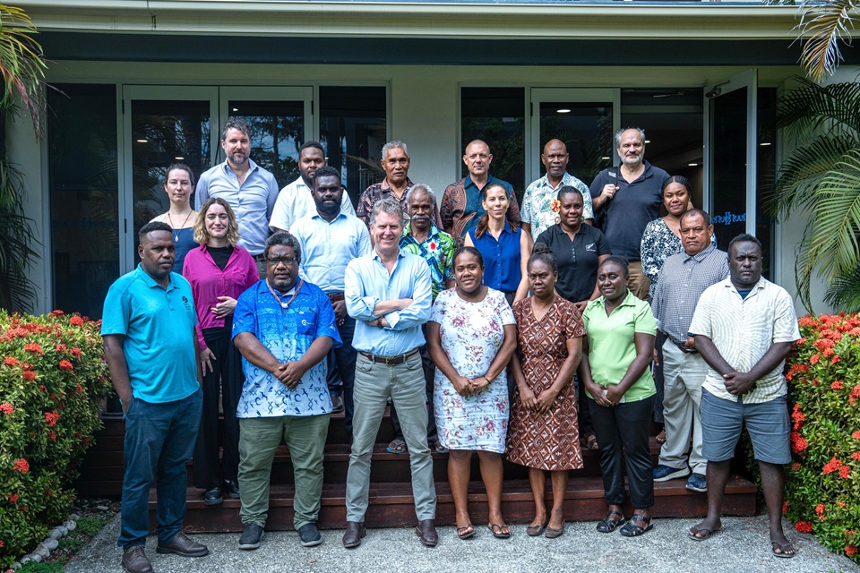 Group photo of stakeholders who attended the project launch with High Commissioner Paul Turner.