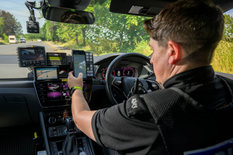West Yorkshire police with camera in car technology