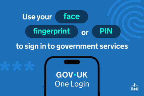 Use your face, fingerprint or pin to sign in to government services