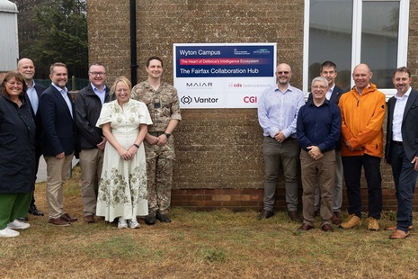 Station Commander with council and industry partners at the FAIRFAX Collaboration Hub opening.